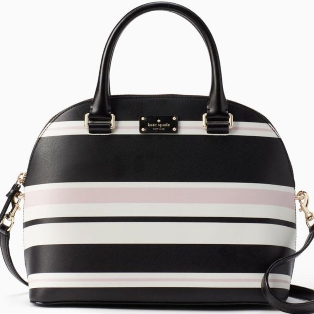 NWT KATE SPADE CARLI GROVR STREET CLASSIC STRIPE SATCHEL